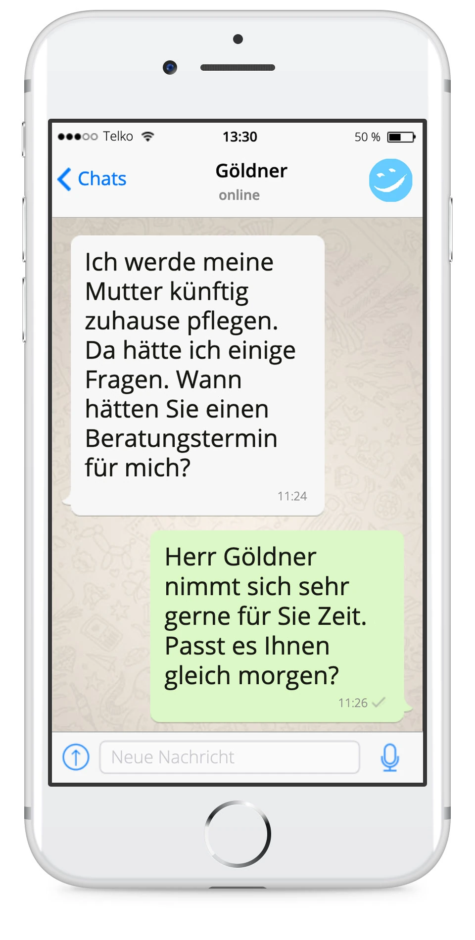 WhatsApp Beispiel-Chat 2